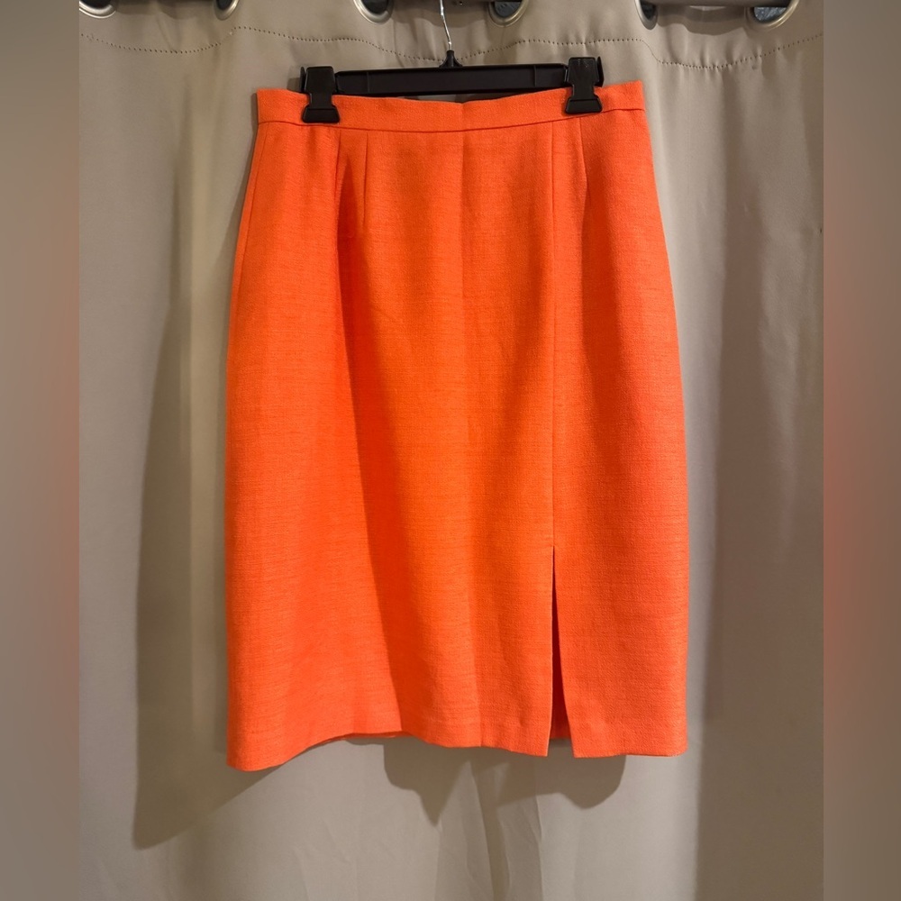 Elegant Orange Women's Pencil Skirt